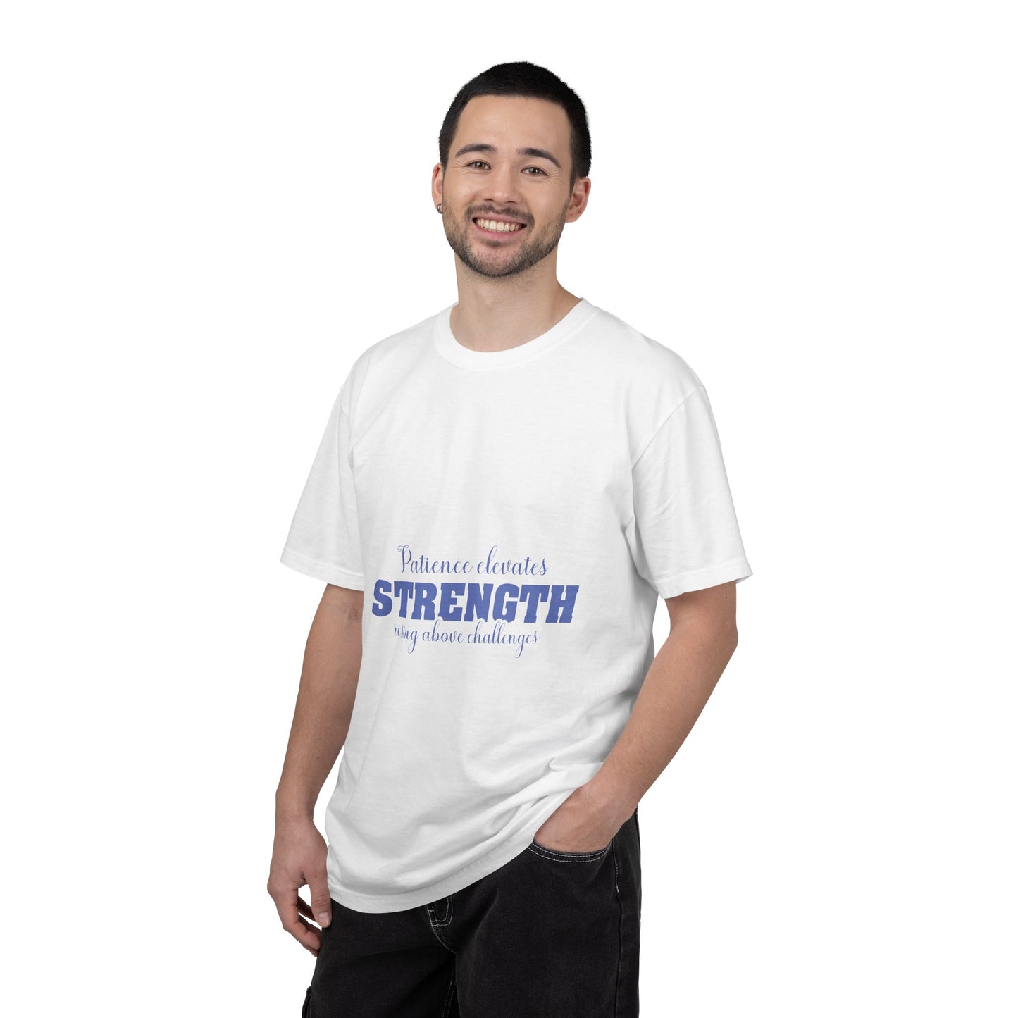 Christian Faith T-Shirt — "Patience Elevates Strength" Isaiah 40:31 Inspirational Tee