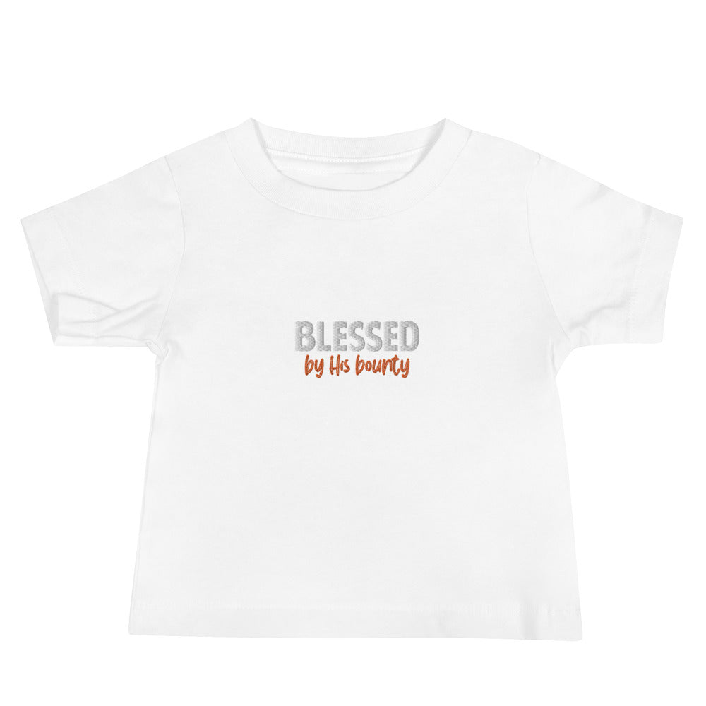 Baby Jersey Short Sleeve Tee - "Blessed by His bounty"