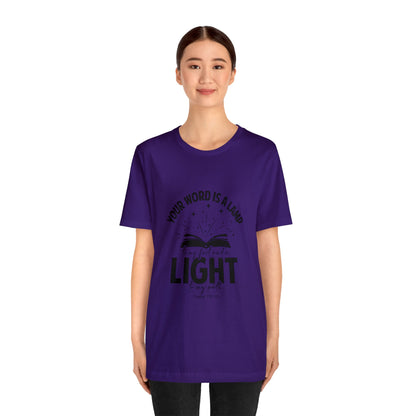 "Lamp to My Feet, Light to My Path" - Unisex Jersey Short Sleeve Tee
