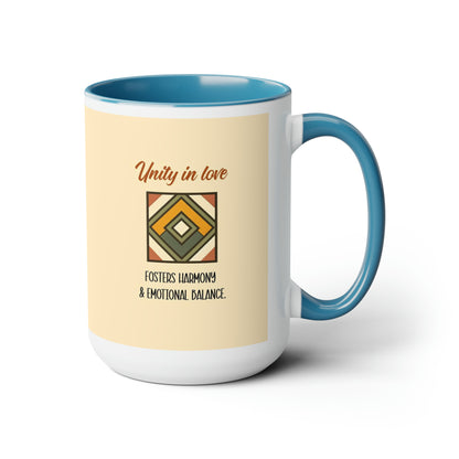 "Unity in Love" Two-Tone Ceramic Mug
