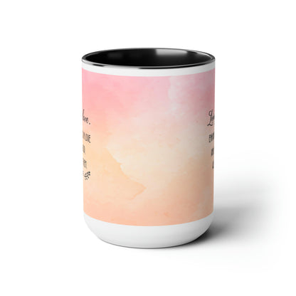 "Divine Love" Two-Tone Ceramic Mug