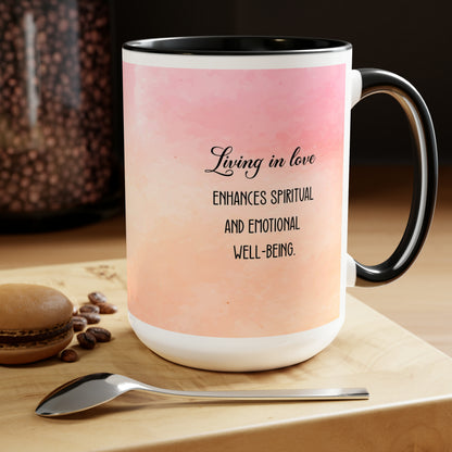 "Divine Love" Two-Tone Ceramic Mug