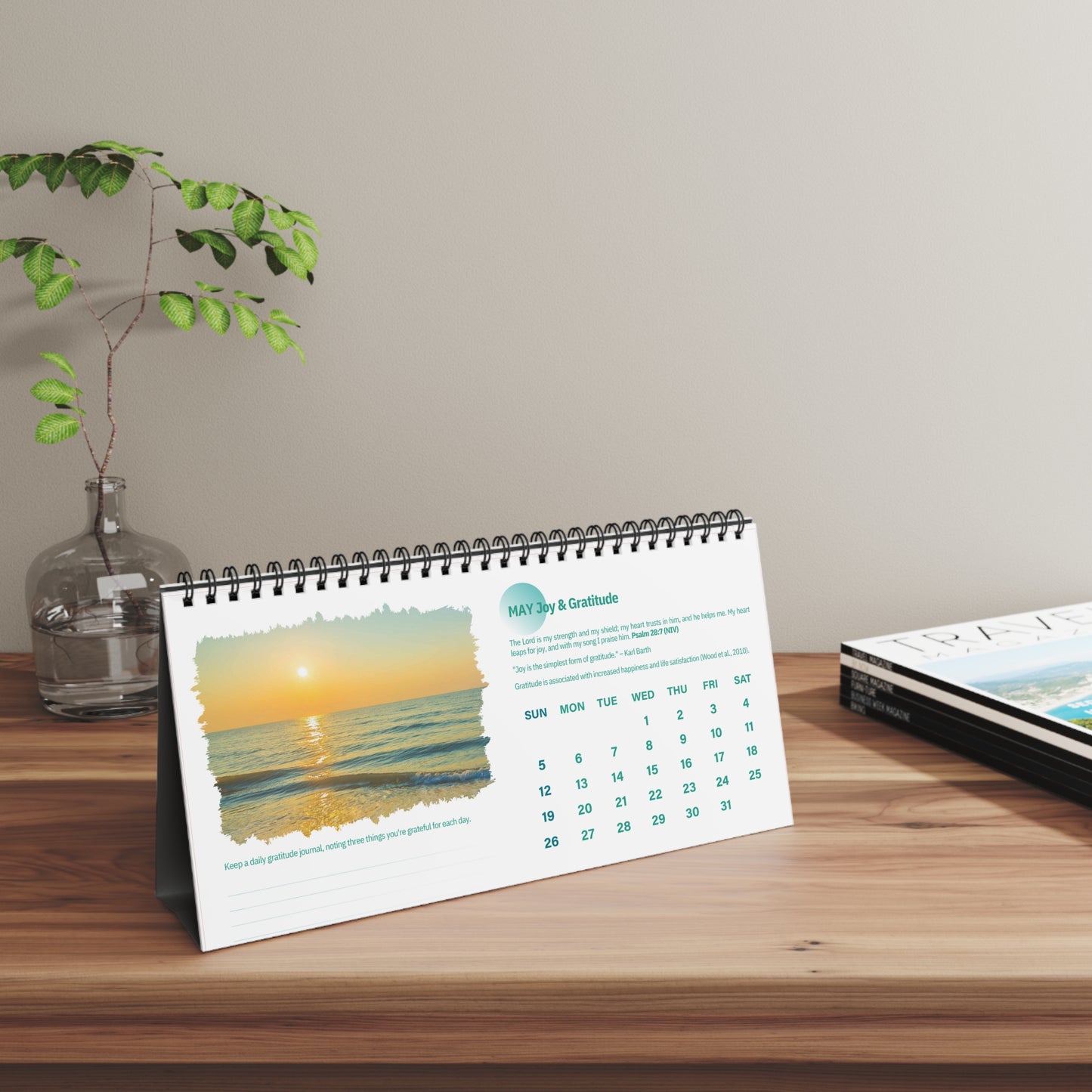 Scripted Mind Monthly Insights Desk Calendar