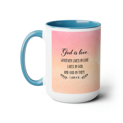 "Divine Love" Two-Tone Ceramic Mug