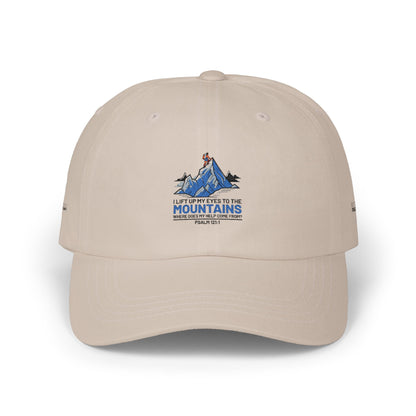 Mountains Dad Cap — 'I Live for the Mountains' Embroidered Hiking Hat