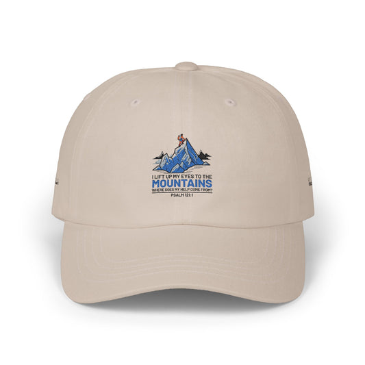 Mountains Dad Cap — 'I Live for the Mountains' Embroidered Hiking Hat