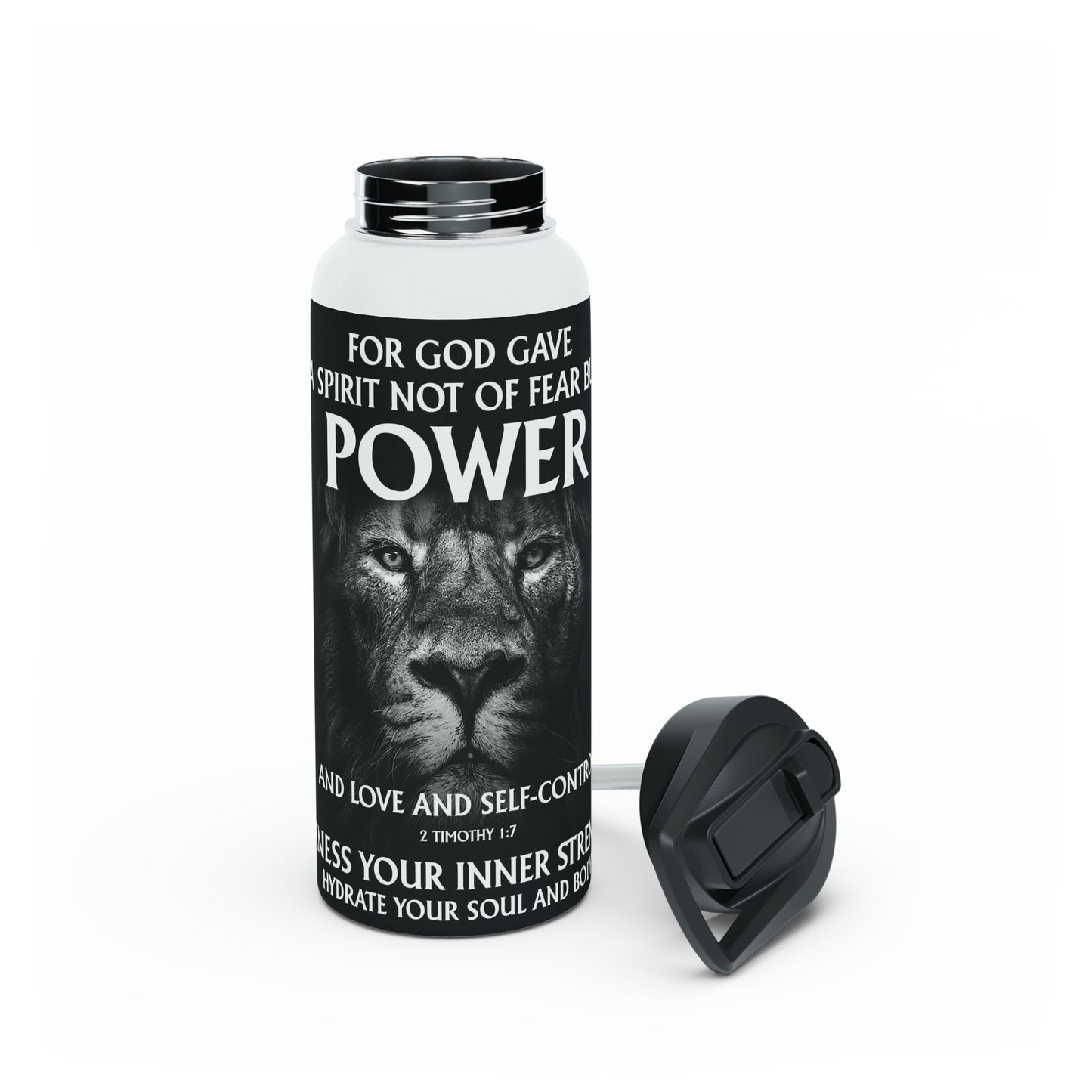 "Courage & Power" - Stainless Steel Water Bottle