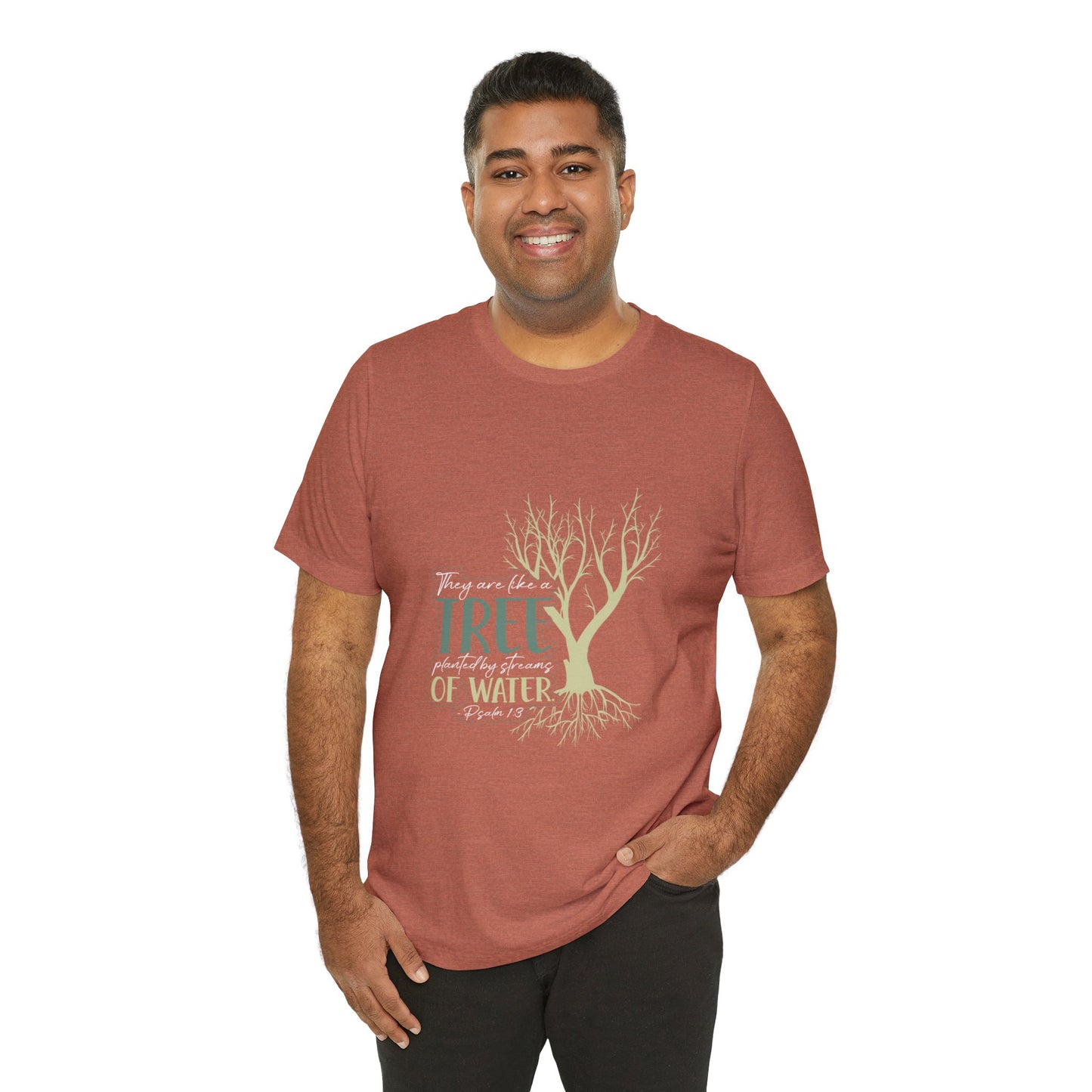"Rooted in Faith" - Unisex Jersey Short Sleeve Tee