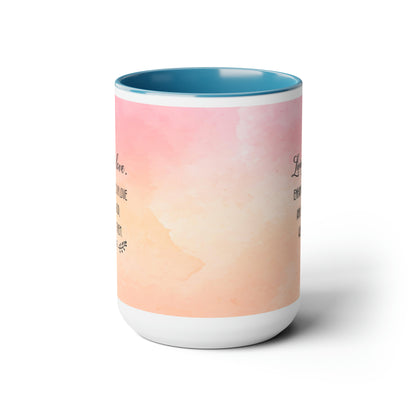"Divine Love" Two-Tone Ceramic Mug
