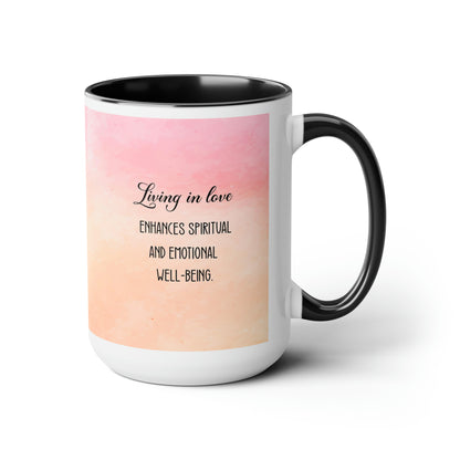 "Divine Love" Two-Tone Ceramic Mug