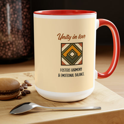 "Unity in Love" Two-Tone Ceramic Mug