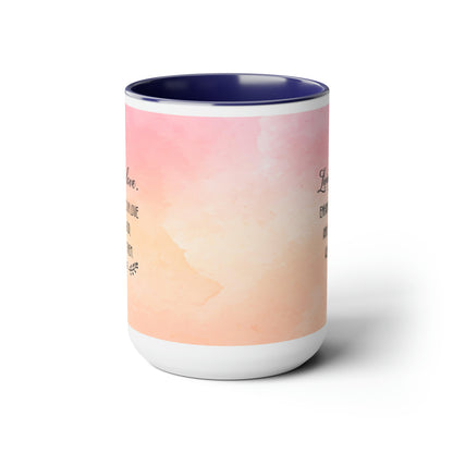 "Divine Love" Two-Tone Ceramic Mug