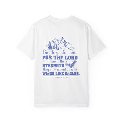 Christian Faith T-Shirt — "Patience Elevates Strength" Isaiah 40:31 Inspirational Tee