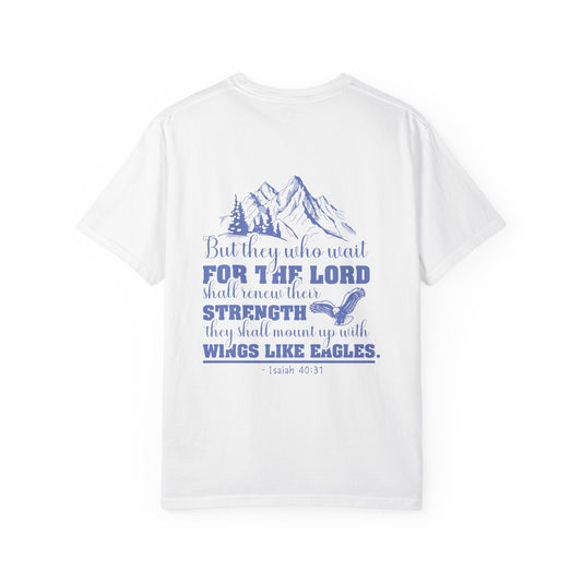 Christian Faith T-Shirt — "Patience Elevates Strength" Isaiah 40:31 Inspirational Tee