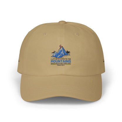 Mountains Dad Cap — 'I Live for the Mountains' Embroidered Hiking Hat