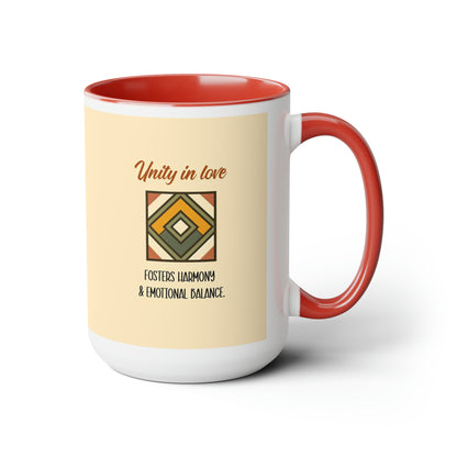 "Unity in Love" Two-Tone Ceramic Mug