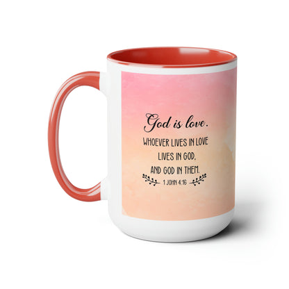 "Divine Love" Two-Tone Ceramic Mug