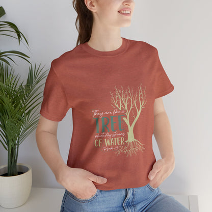 "Rooted in Faith" - Unisex Jersey Short Sleeve Tee