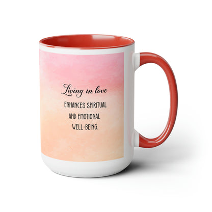 "Divine Love" Two-Tone Ceramic Mug