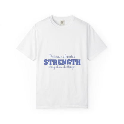 Christian Faith T-Shirt — "Patience Elevates Strength" Isaiah 40:31 Inspirational Tee