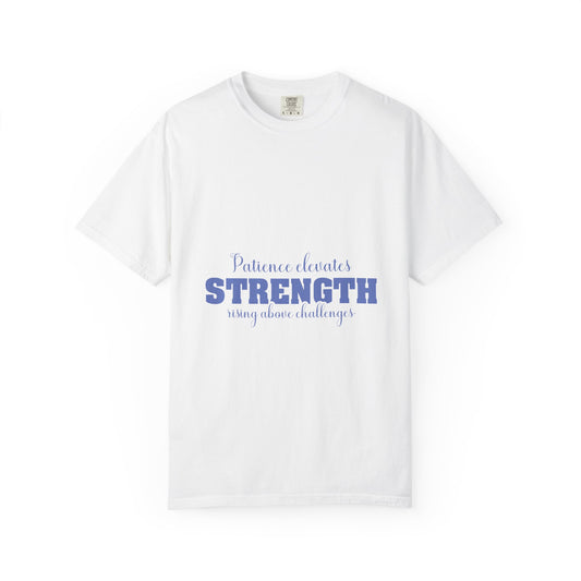 Christian Faith T-Shirt — "Patience Elevates Strength" Isaiah 40:31 Inspirational Tee