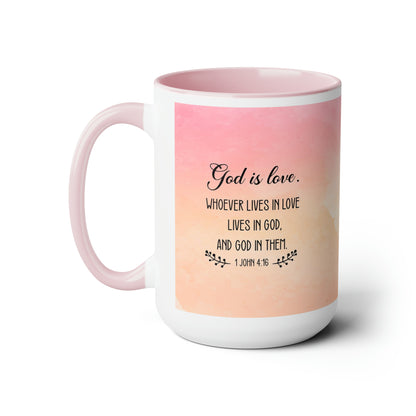 "Divine Love" Two-Tone Ceramic Mug