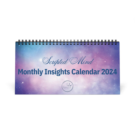 Scripted Mind Monthly Insights Desk Calendar