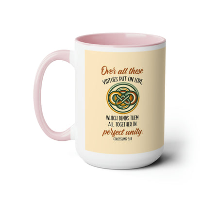 "Unity in Love" Two-Tone Ceramic Mug