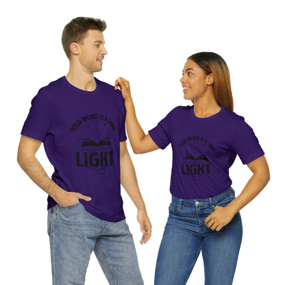 "Lamp to My Feet, Light to My Path" - Unisex Jersey Short Sleeve Tee