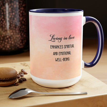 "Divine Love" Two-Tone Ceramic Mug