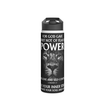 "Courage & Power" - Stainless Steel Water Bottle