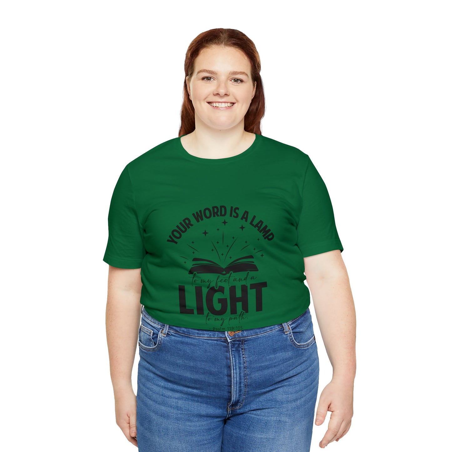 "Lamp to My Feet, Light to My Path" - Unisex Jersey Short Sleeve Tee