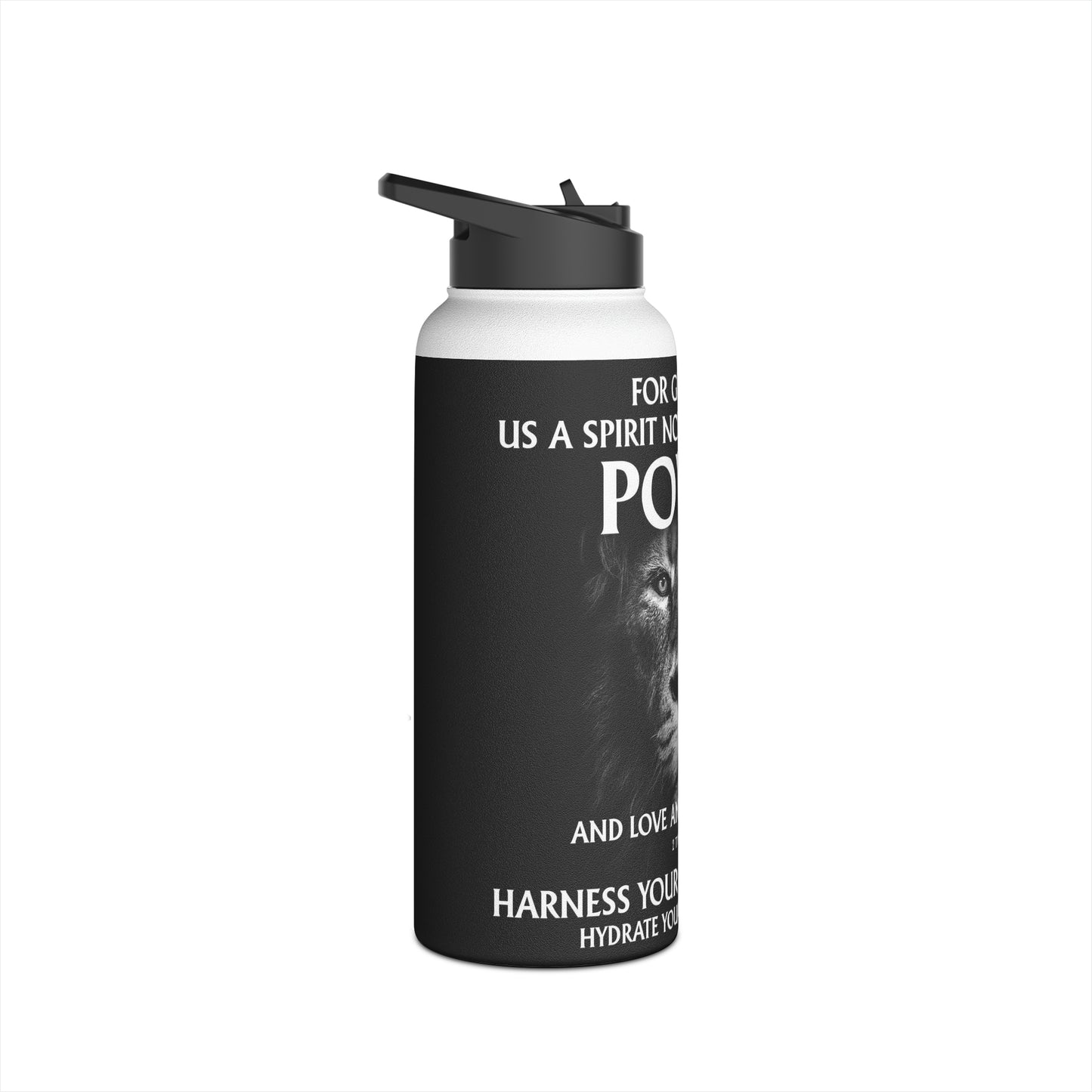 "Courage & Power" - Stainless Steel Water Bottle