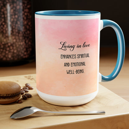 "Divine Love" Two-Tone Ceramic Mug