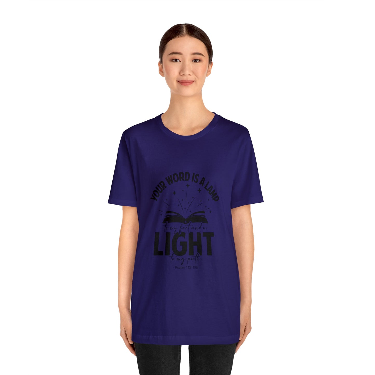 "Lamp to My Feet, Light to My Path" - Unisex Jersey Short Sleeve Tee