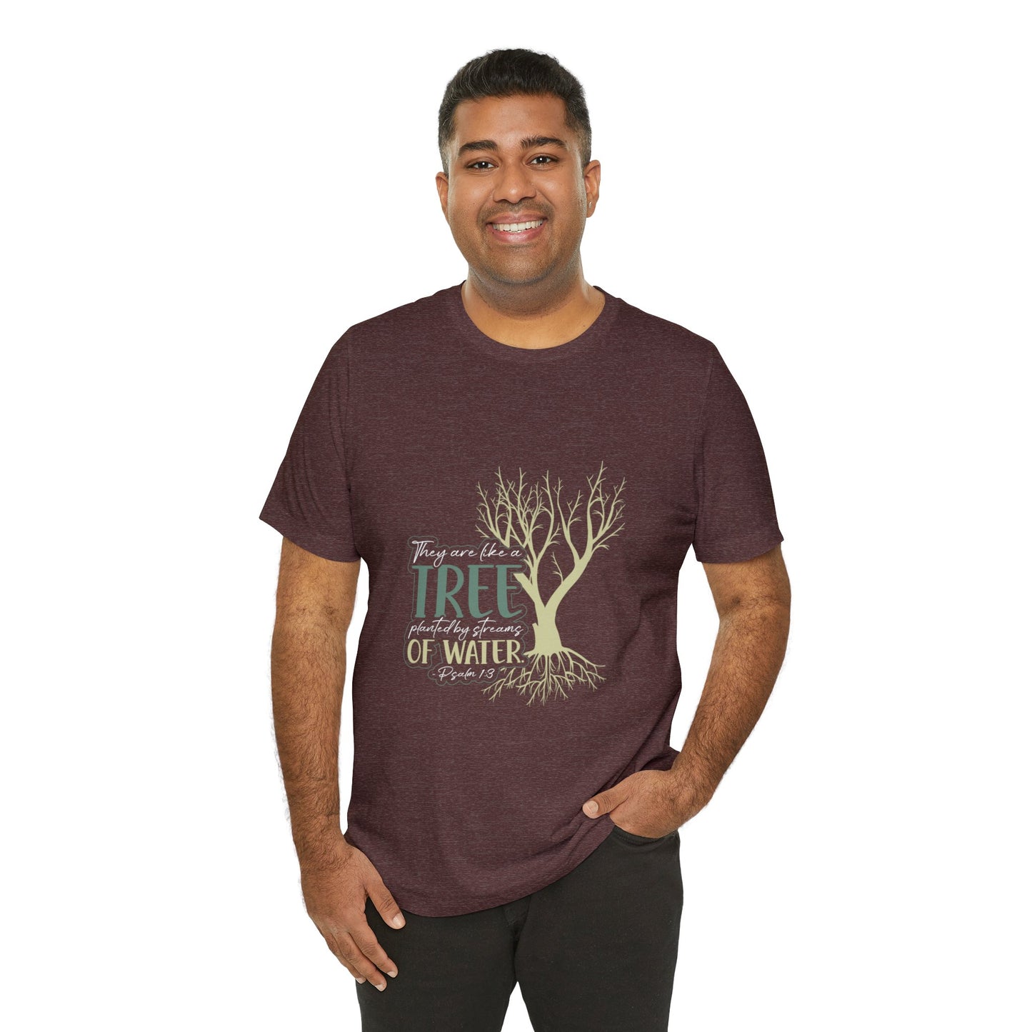 "Rooted in Faith" - Unisex Jersey Short Sleeve Tee