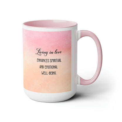 "Divine Love" Two-Tone Ceramic Mug