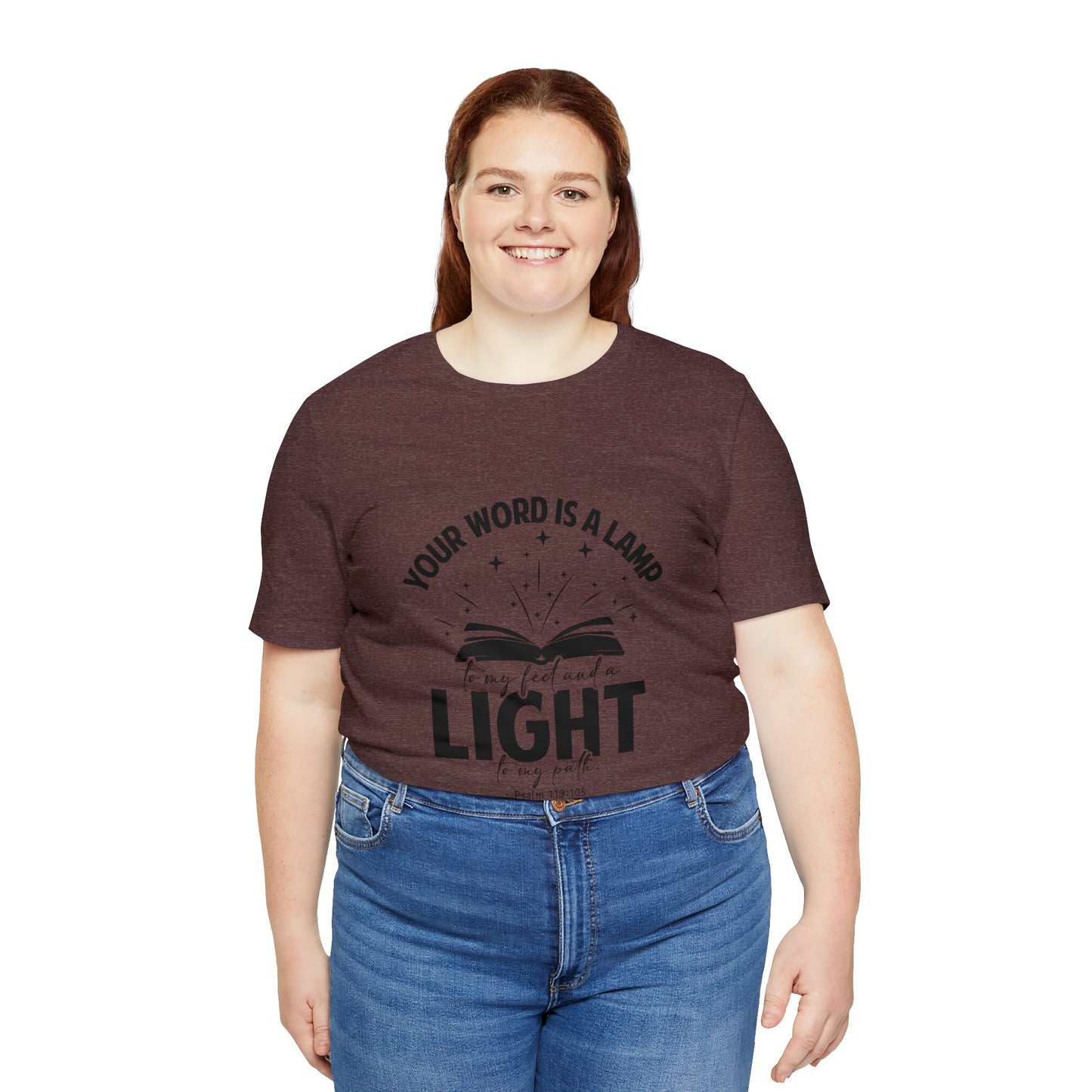 "Lamp to My Feet, Light to My Path" - Unisex Jersey Short Sleeve Tee