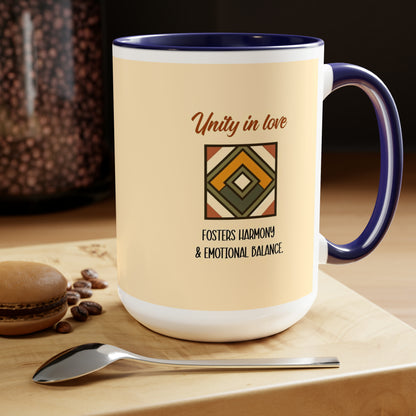 "Unity in Love" Two-Tone Ceramic Mug