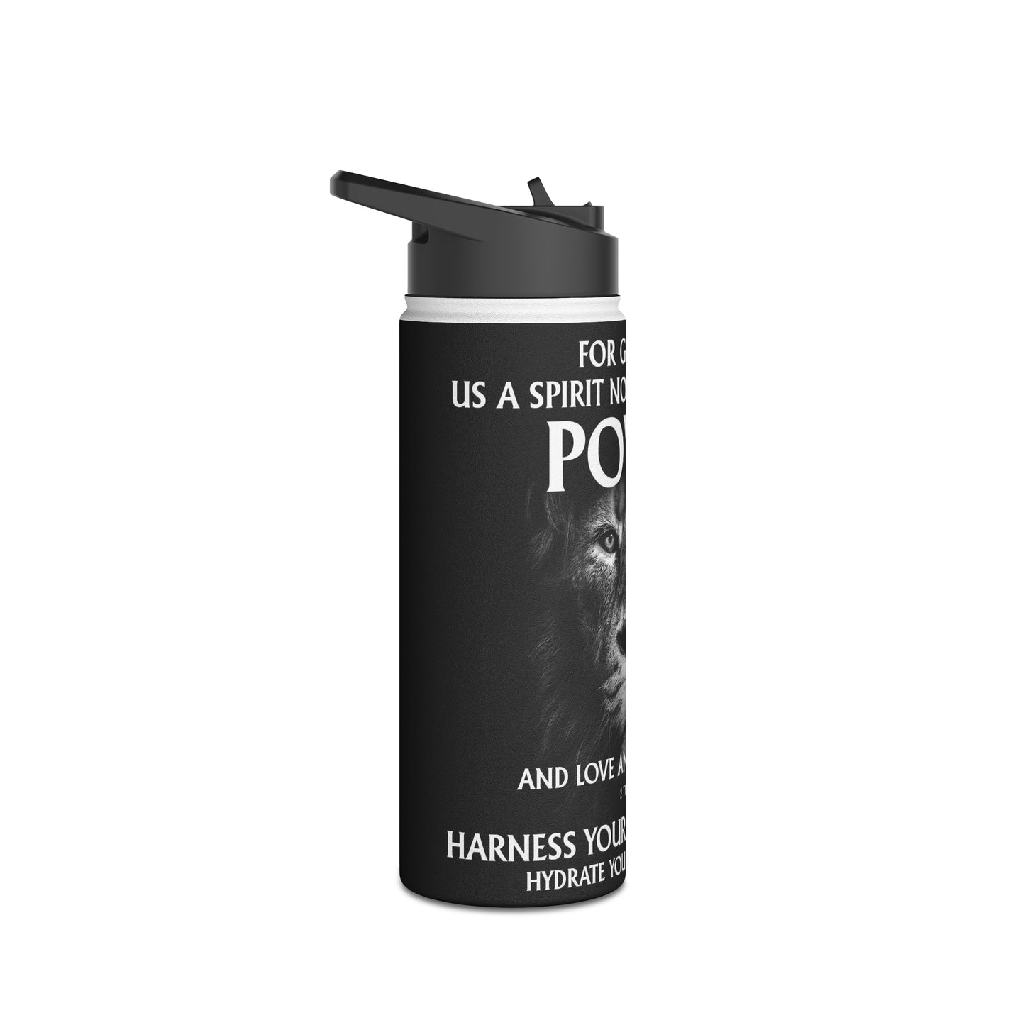 "Courage & Power" - Stainless Steel Water Bottle