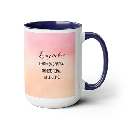 "Divine Love" Two-Tone Ceramic Mug
