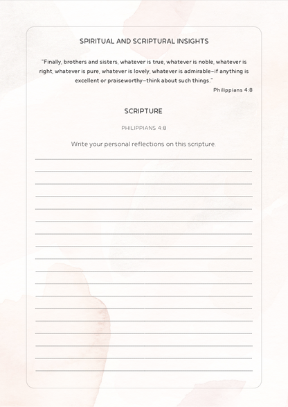 Scripted Mind Foundational Insights Companion Journal: An Interactive Workbook for Personal Growth and Spiritual Enlightenment with 2026 Full-Year Calendar (Digital  - PDF)