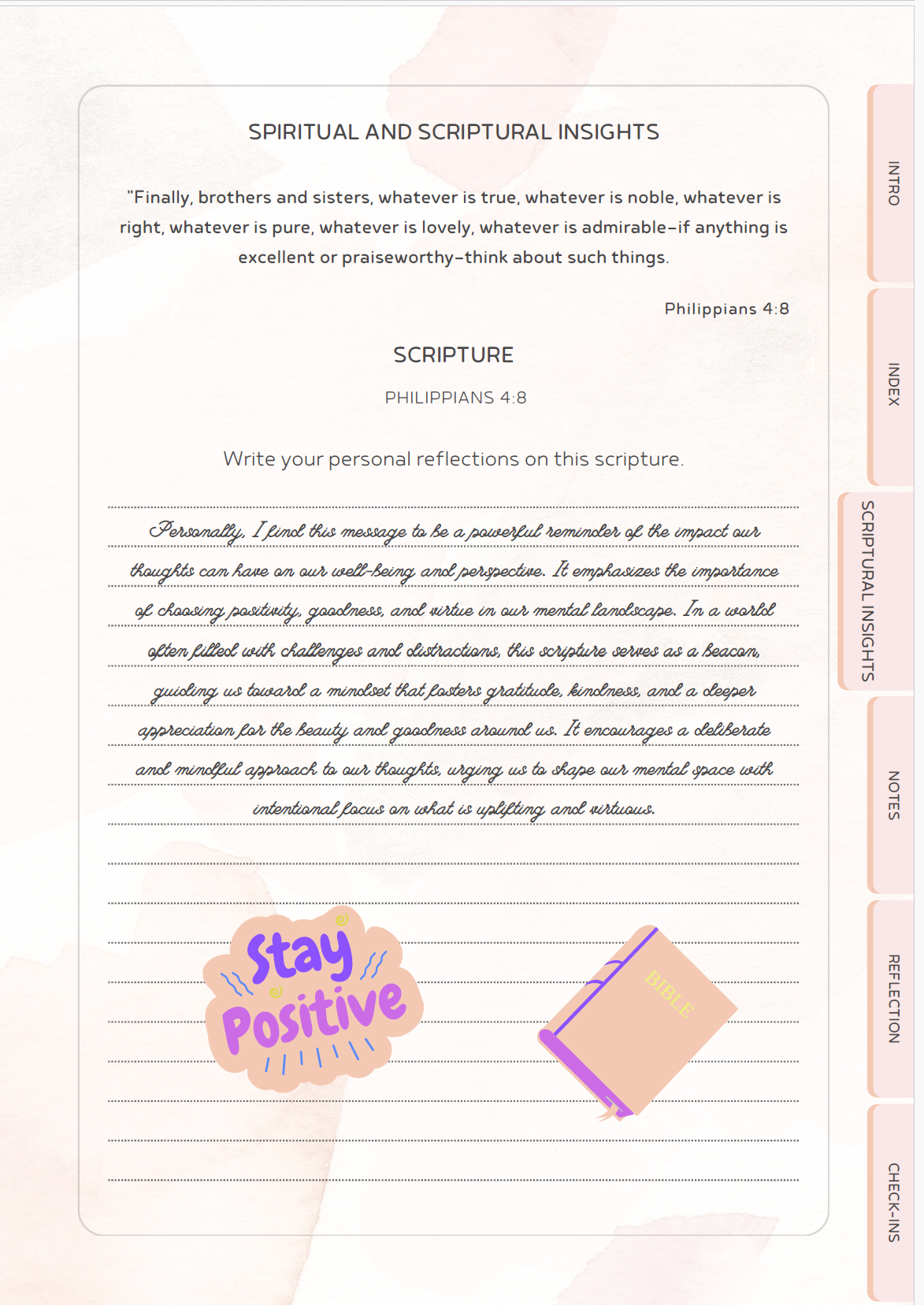 Scripted Mind Foundational Insights Companion Journal: An Interactive Workbook for Personal Growth and Spiritual Enlightenment with 2026 Full-Year Calendar (Digital  - PDF)