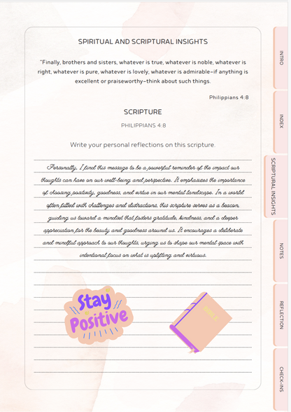 Scripted Mind Foundational Insights Companion Journal: An Interactive Workbook for Personal Growth and Spiritual Enlightenment with 2026 Full-Year Calendar (Digital  - PDF)