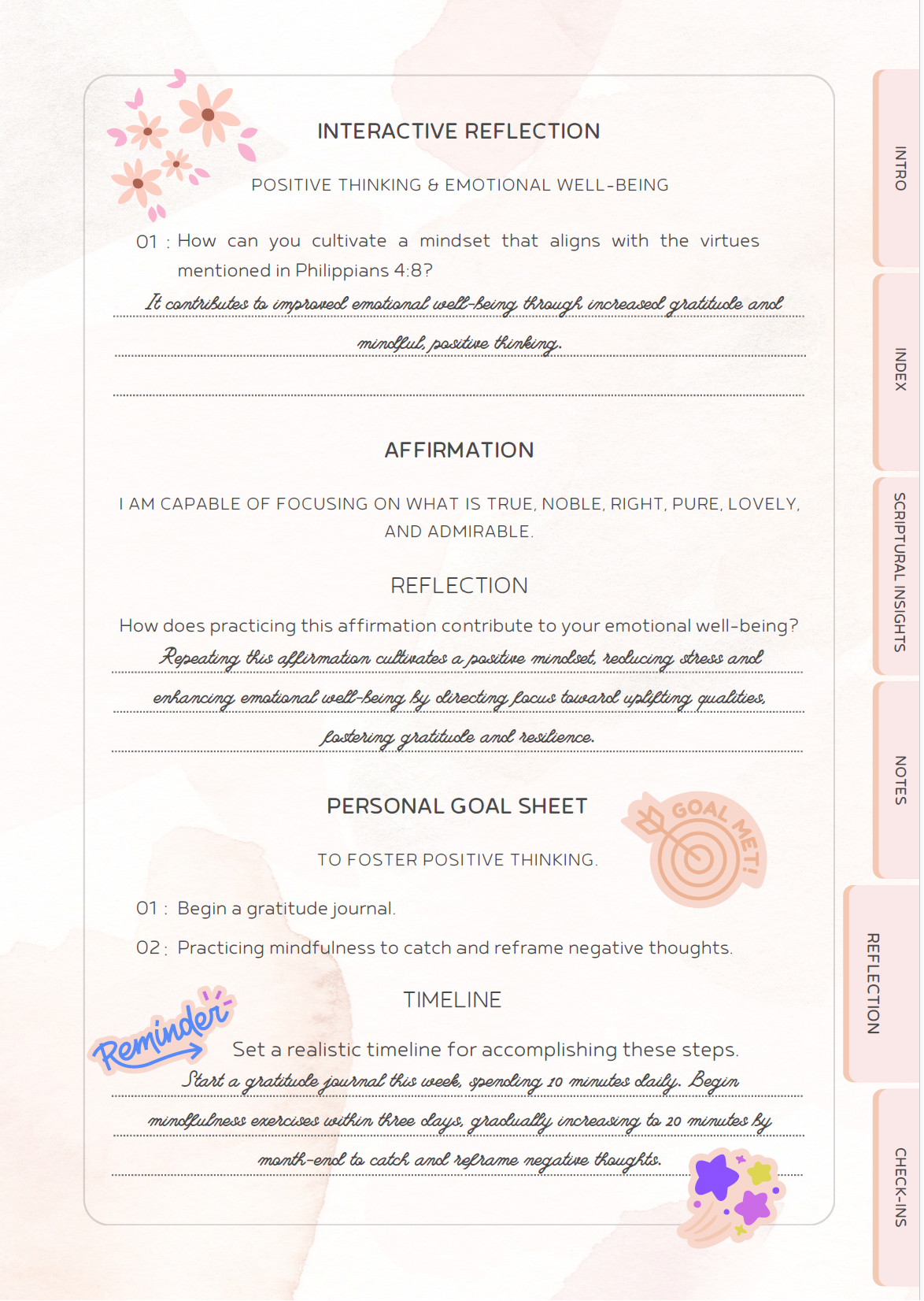 Scripted Mind Foundational Insights Companion Journal: An Interactive Workbook for Personal Growth and Spiritual Enlightenment with 2026 Full-Year Calendar (Digital  - PDF)