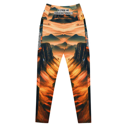 Crossover Leggings with Pockets - Courageous Spirit