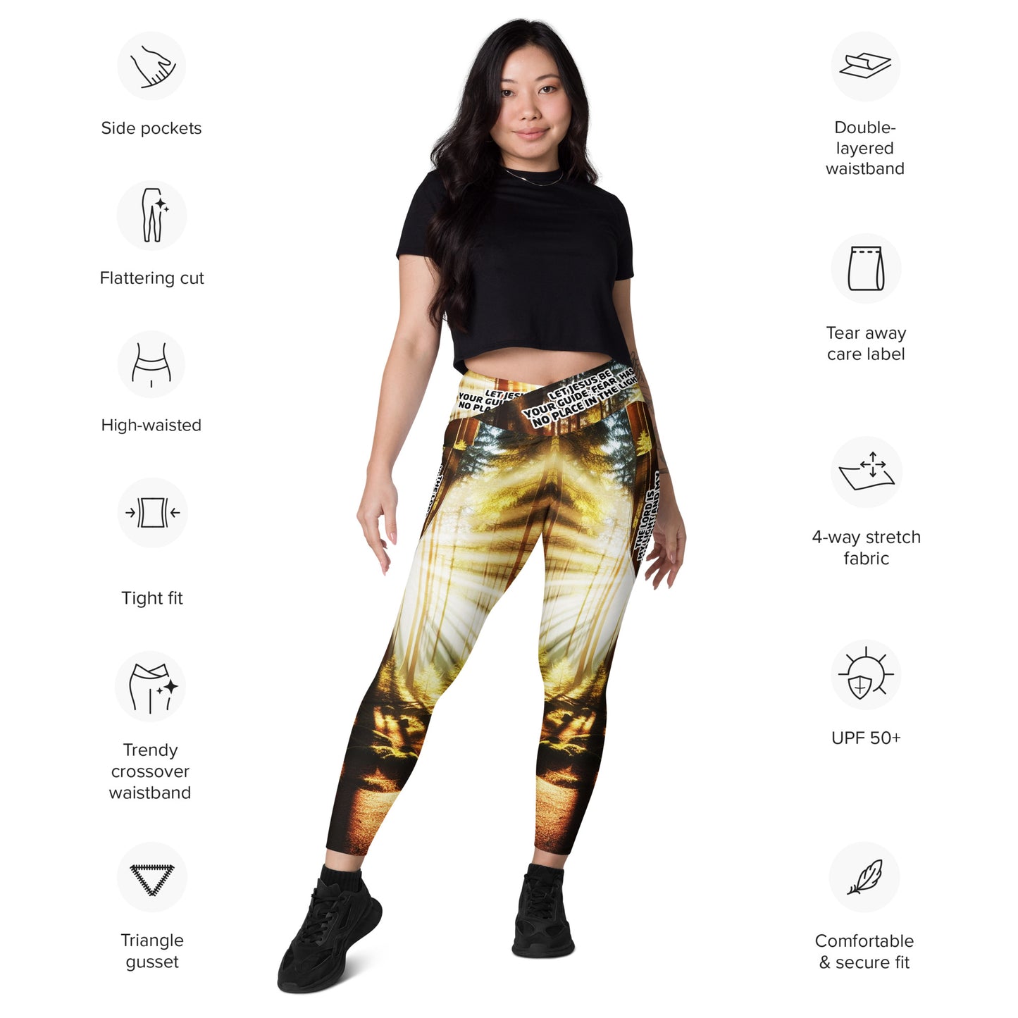 Crossover leggings with pockets - Guided by Light