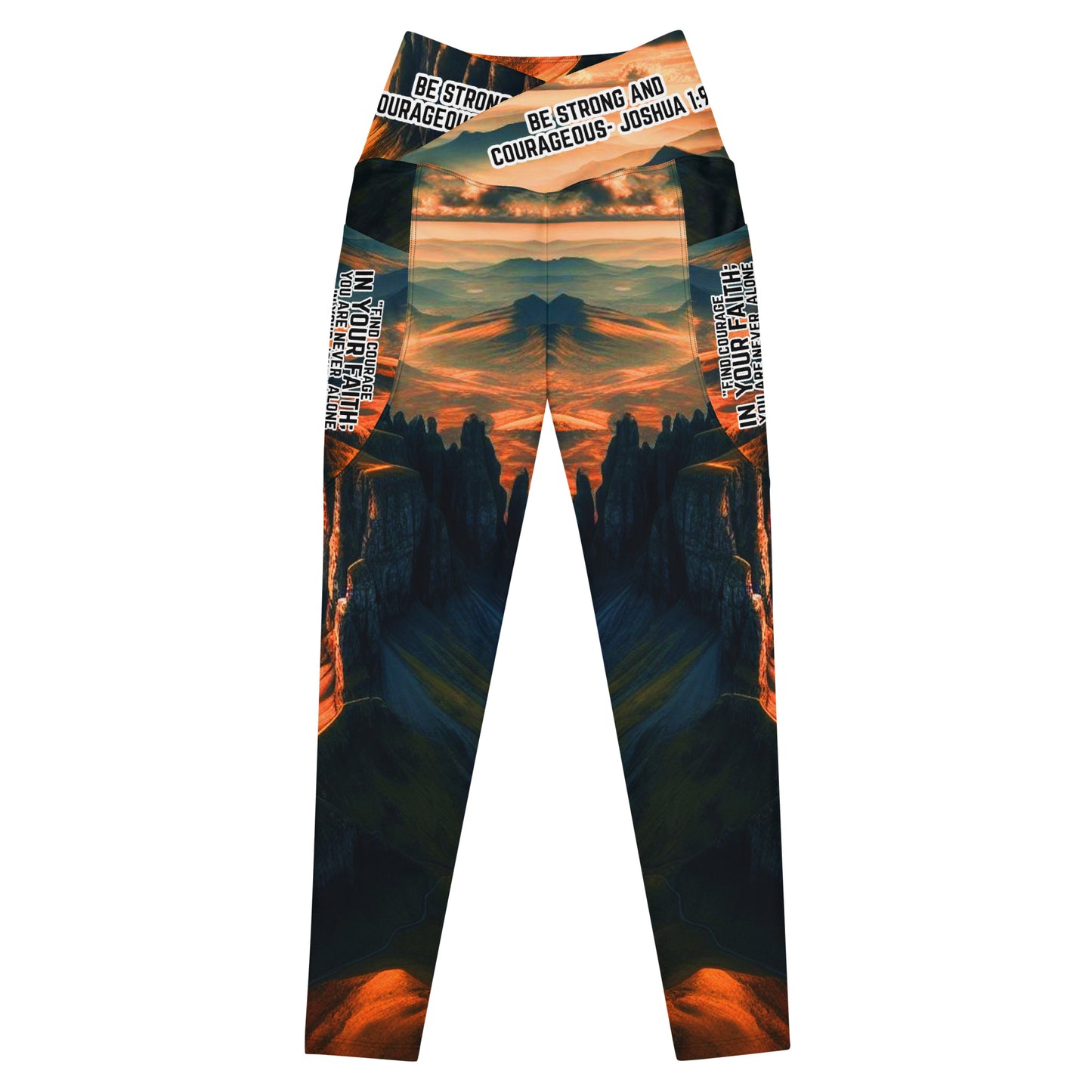 Crossover Leggings with Pockets - Courageous Spirit