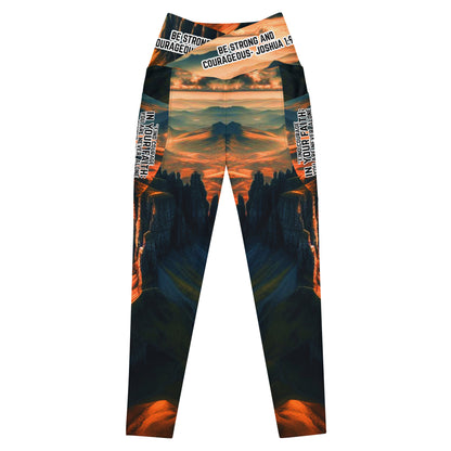 Crossover Leggings with Pockets - Courageous Spirit