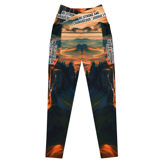 Crossover Leggings with Pockets - Courageous Spirit